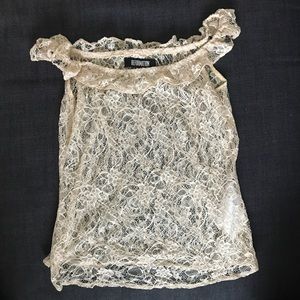 Reformation lace off the shoulder top